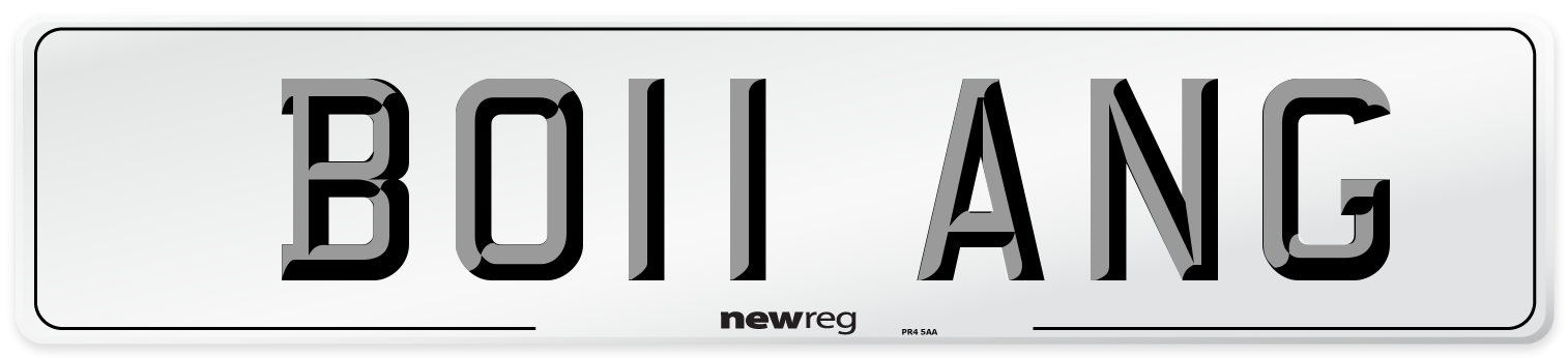 BO11 ANG Number Plate from New Reg